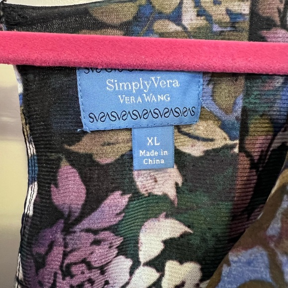 Simply Vera High Low Floral Pleated Dress XL - Picture 4 of 5